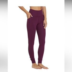 Girlfriend Collective High Rise Pocket Legging in Mulberry